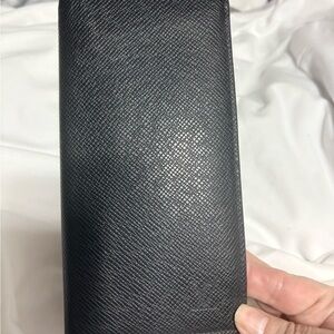Louis Vuitton Black Wallet lw/Blue 2020 Date code Mens long wallet